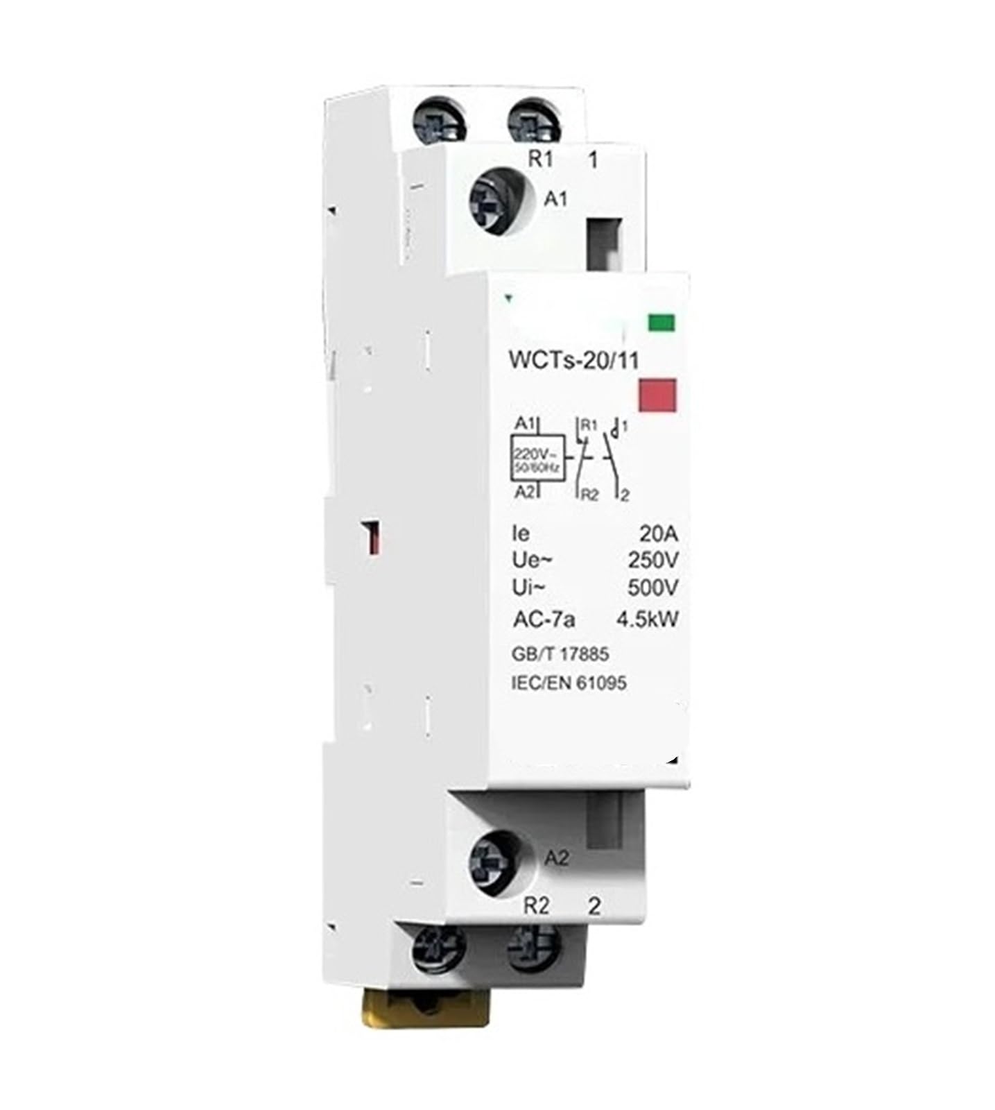 1P AC Contactor 16A 20A 25A 2NO Or 2NC 1NO1NC 230V Contactor 1Pcs(16A,2NC)