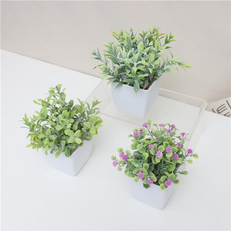 Plantes artificielles pot plastique pack de 6 décors végétaux durables