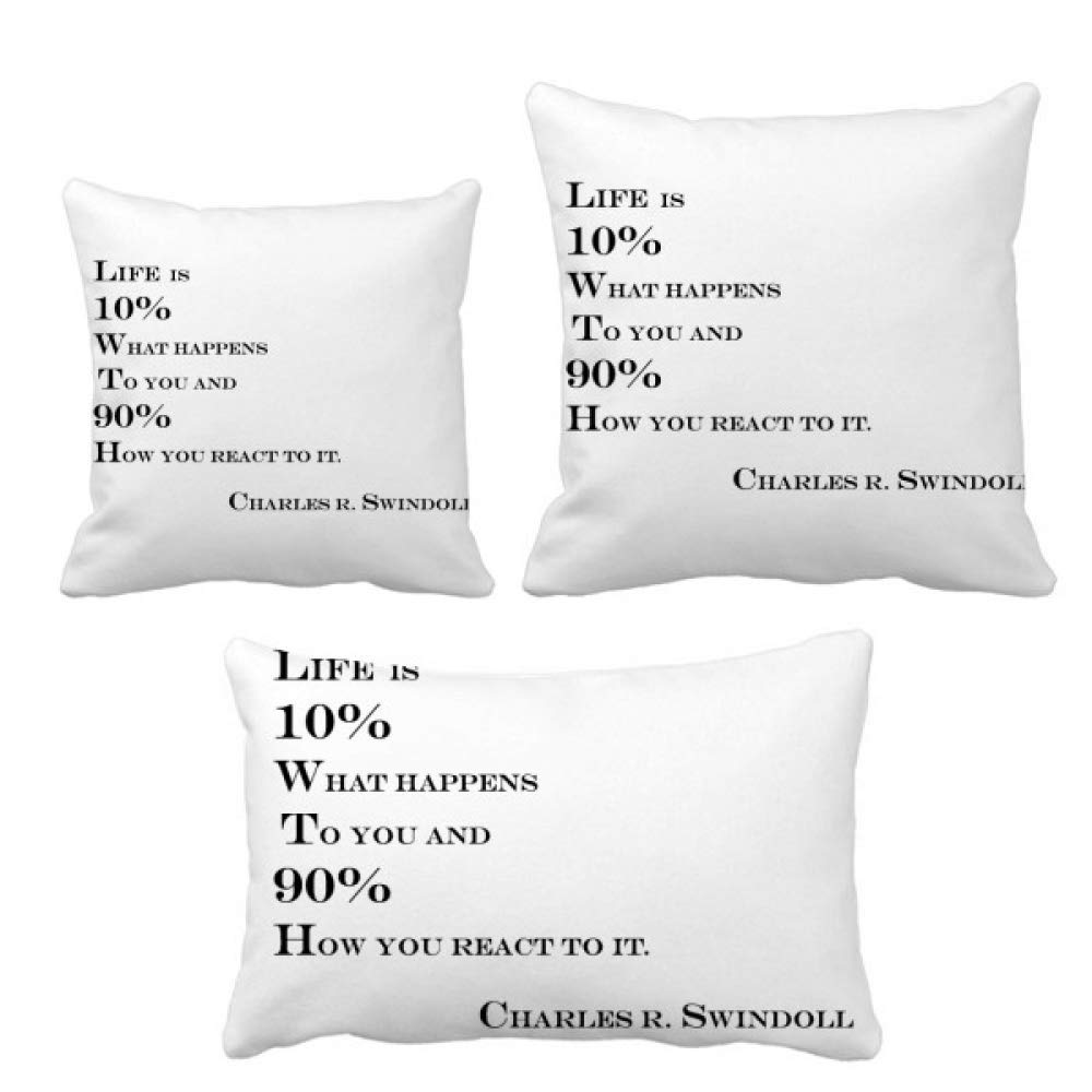 Housse de coussin What is Life 40x40 cm en coton pour canapé