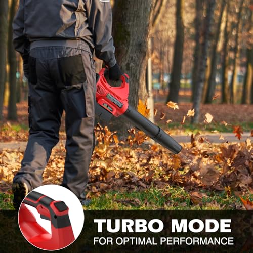 Image of PowerSmart 40V 17 inch Brushless Cordless Lawn Mower + Leaf Blower (465 CFM), a 4.0Ah Battery and Charger Included