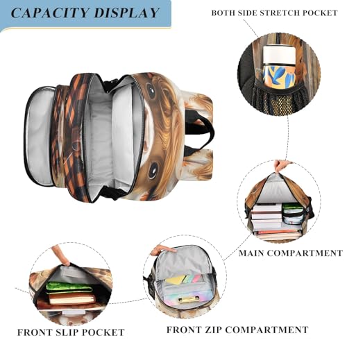 Kids Backpacks School Daypack College Bag Bookbag for Boys Girls Baby Highland Cow Fall4