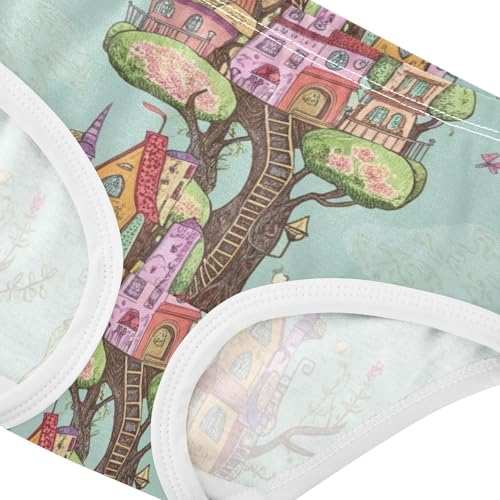 Personalized Girls Underwear Toddler 2t Cotton Panties Little Girl Cartoon Tree House Briefs Kids Undies4