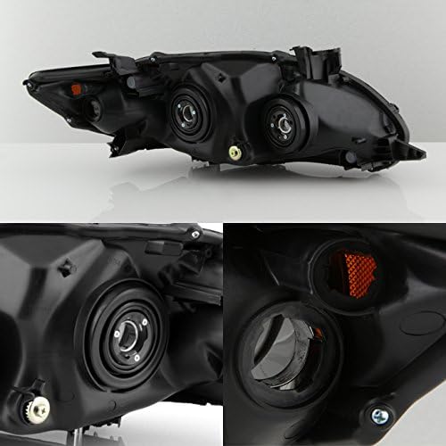 AKKON - For Black Smoked For 2011 2012 2013 Toyota Corolla Headlights Head Lamps Direct Replacement Left + Right Pair Set