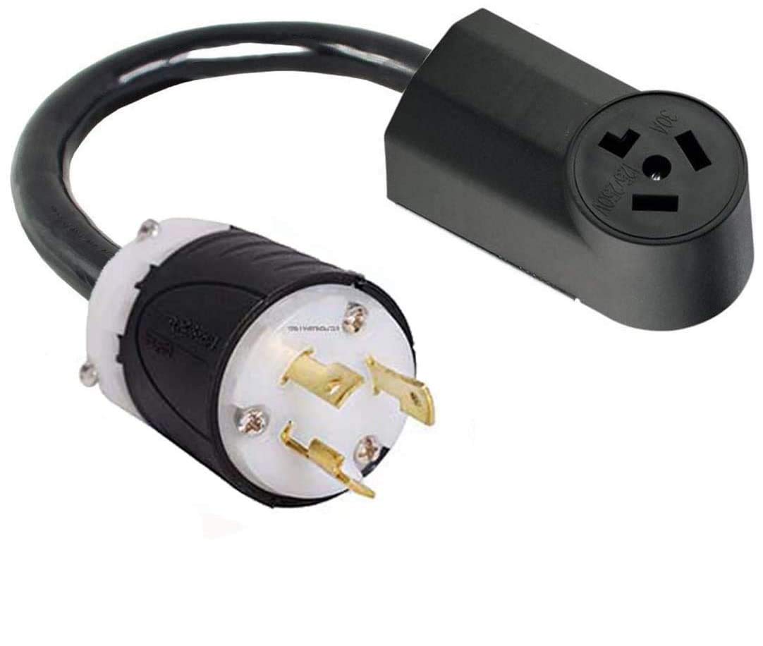 L5-30P Twist Lock 3-Pin Male Plug To 10-30R Dryer 3-Prong Female Socket Receptacle  Outlet Electric Power Cord Cable Adapter/Converter NEMA FX828 110/125V  input 110/125V Output - - Amazon.com
