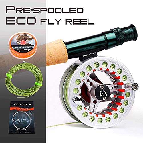 MAXIMUMCATCH ECO Serie Fliegenrolle großer Spulenkern mit Druckguss-Aluminum-Körper Fliegenfischen Rolle in 3/4wt 5/6wt… – Bild 5