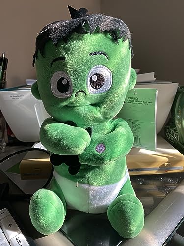 Halloween Gemmy Spooky Village Animated Munching Baby Monster Frankenstein 11