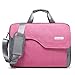 Produktbild CoolBell 15,6 Zoll Laptop Tasche Nylon Schultertasche mehrfach Abteil Messenger Bag Handtasche Aktentasche Businesstasche Notebooktasche für Laptop/Tablet/MacBook,Rosa
