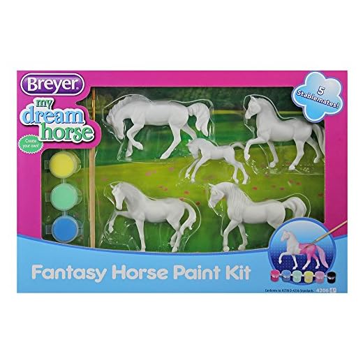 Breyer Horses Fantasy Color 5 Horse Craft Set | 6 Acrylic Paints | Paint Kit for Kids, Multicolor (4206)