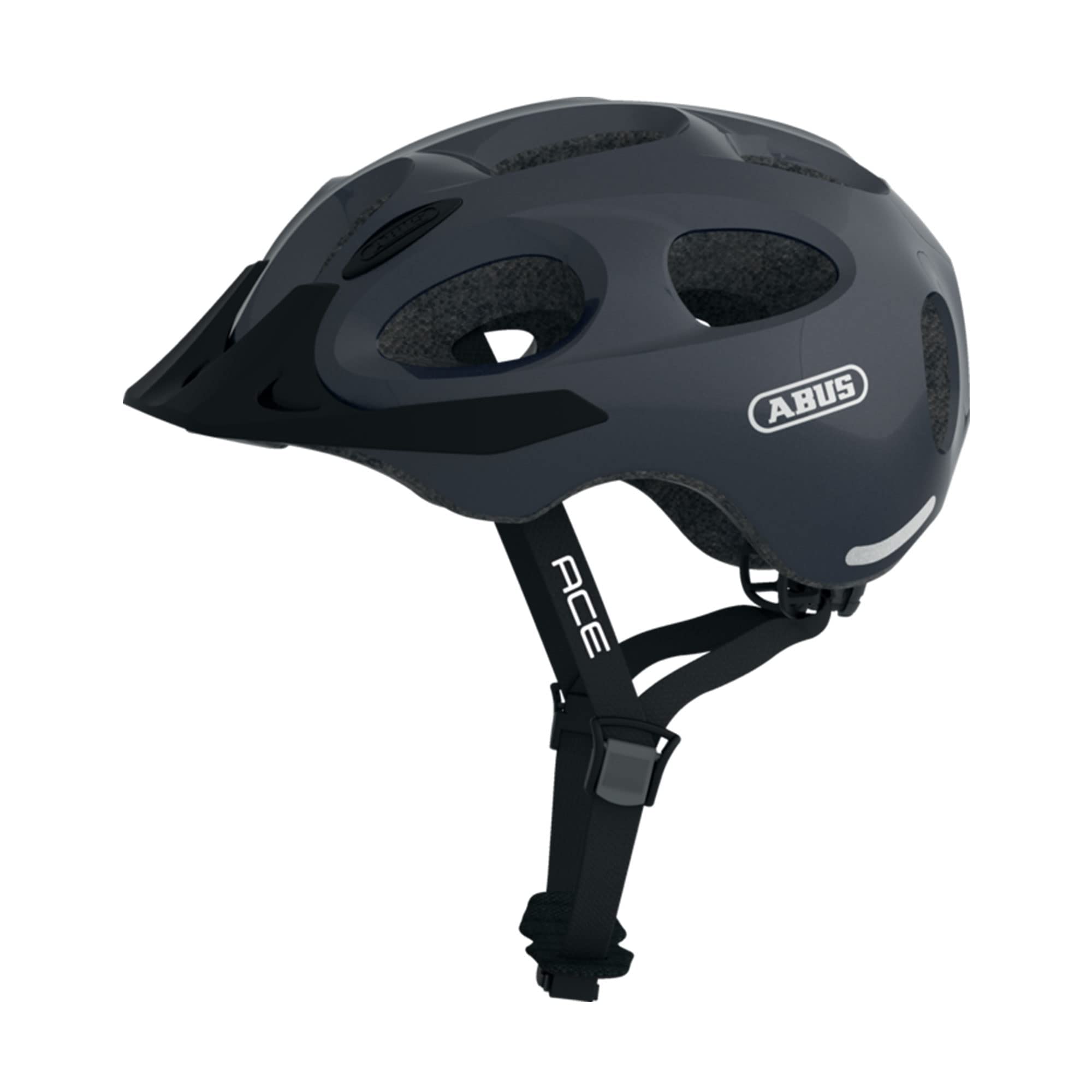 ABUS Stadthelm Youn-I ACE - Fahrradhelm für den Alltag - mit integriertem LED-Rücklicht - für Damen und Herren