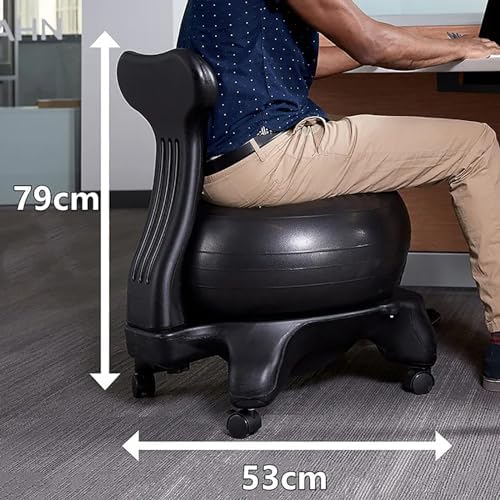 Fitness Ball Chair - Ergonomic Stool for Home/Gym - Supports Better Posture and Comfort for Adults & Pregnant Women