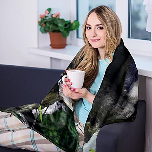Couverture bébé panda chaude et grand plaid lit canapé camping 150x100 - 8