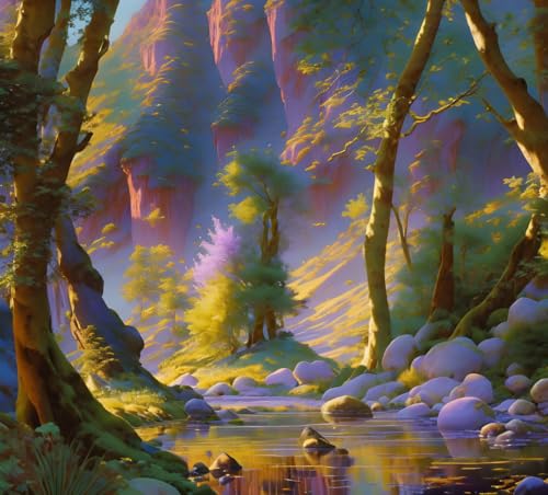 Affiches sur toile de haute qualité 58x90cm paysage de vallée SERENDIPITP