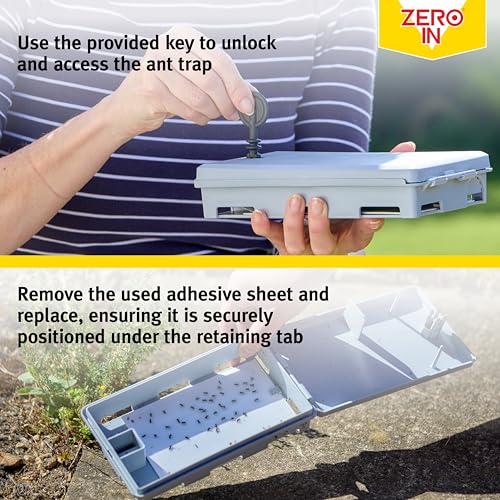 Zero In® Ant & Crawling Insect Trap Refill – 4 Pack, Effective Refill for Ant and Crawling Insect Traps, Non-Toxic, Long-Lasting, Easy to Use