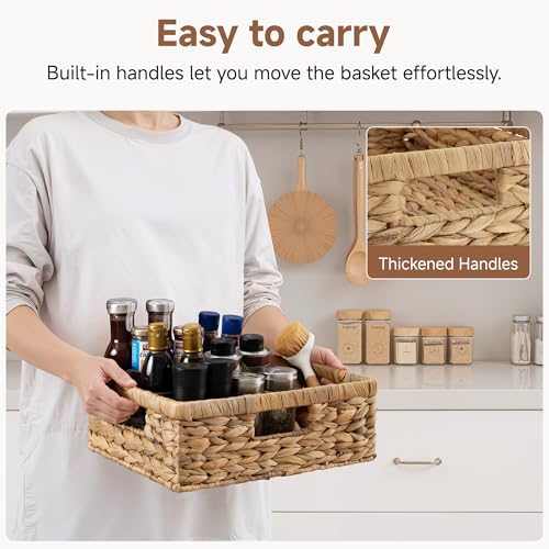 Image of StorageWorks Water Hyacinth Pantry Baskets for Organizing, Natural, 1-Pack