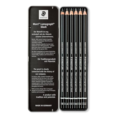 Image of Staedtler Drawing Or Sketch Pencils Wood (100B G6),Black