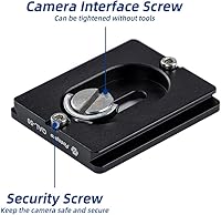 Vista 4 de Fotopro Placa suiza arca de 1.969 in con tornillo de 1/4 de pulgada Placa universal de liberación rápida para cámara DSLR trípode cabeza de bola