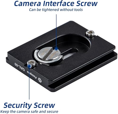 Miniatura 4 de Fotopro Placa suiza arca de 1.969 in con tornillo de 14 de pulgada Placa universal de liberación rápida para cámara DSLR trípode cabeza de bola