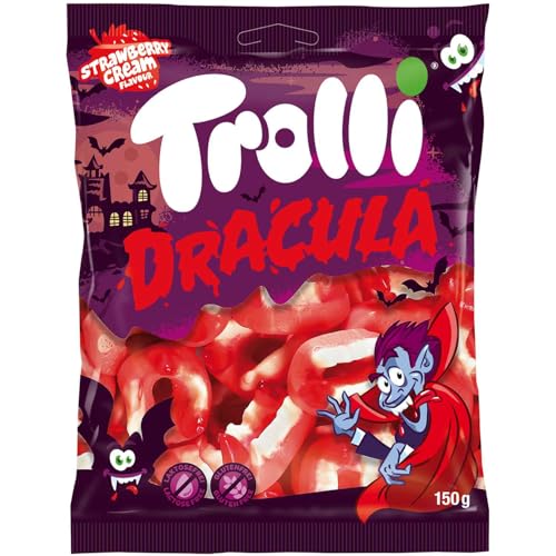 Dracula - Délicieuse surprise sucrée qui allie saveurs envoûtantes et plaisir visuel, parfaite pour Halloween ou toute occasion gourmande - Compatible avec Trolli - 150g