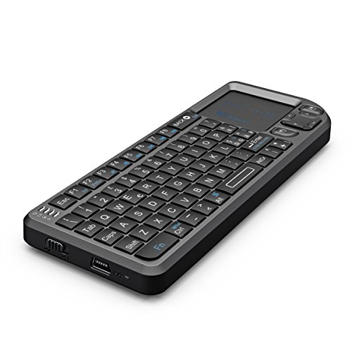 Rii Mini X1 Wireless (Layout Italiano) - Mini Tastiera con Mouse touchpad per Smart TV, Mini PC, HTPC, Console, Computer