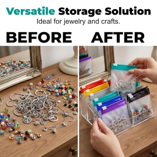 Image of Self-Sealing Zipper Medicine Bags, Clear Zipper Pill Storage Bag, 7 Counts /Set Reusable Pill Organizer, Portable Pill Organizer Storage Bag Waterproof Pill Pouch Set for Travel (Multicolor*35)