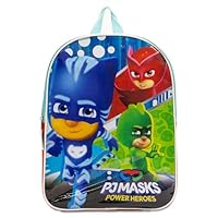 Fast Forward PJ Masks Boy Backpack for Kids - Iconic Little Kids Back Pack with Padded Straps & Zip Compartment Kid Bagpack - Comfy Toddler Bookbag and Backpack for Boys - 15\"