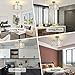 DLLT Flush Mount Ceiling Light: Modern 3-Light Brushed Nickel Kitchen Light Fixture - Drum Lighting Fixture for Dining Room - Silver Bedroom Ceiling Lamp with Double Shade