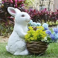 Amazon.co.jp: オーナメント 兎グッズ カントリー 植木鉢 大型