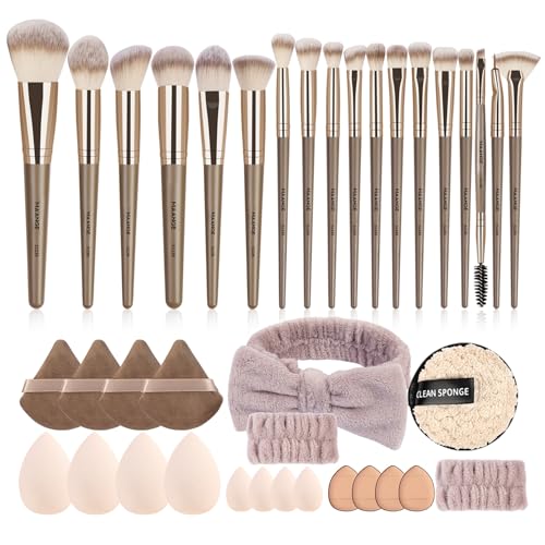 MAANGE Make up Brushes 38 Pcs Makeup Kit, Premium Synthetic Foundation Powder Blending Face & Eyes Makeup Brush Set