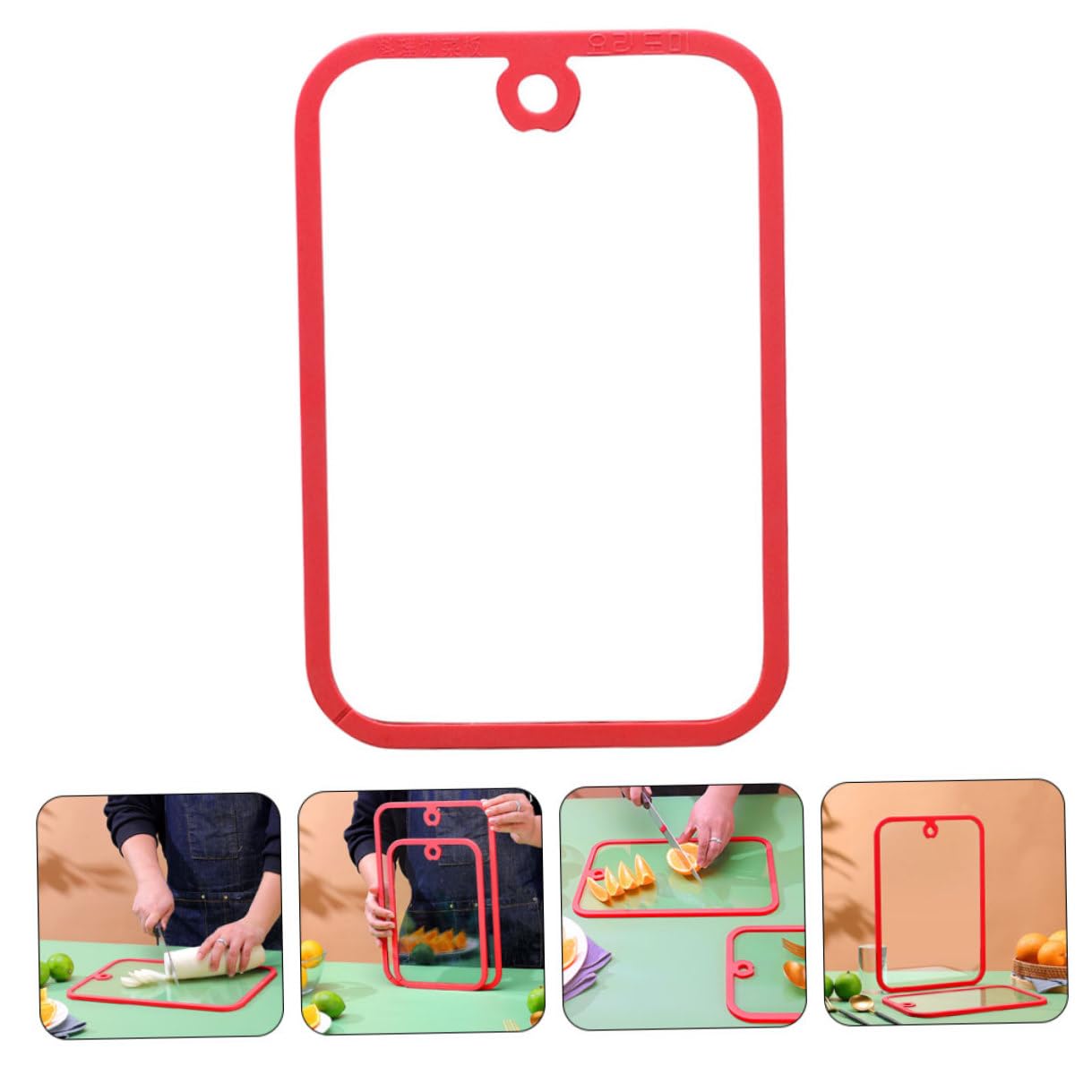 DOITOOL Tabla de Corte de Vidrio Templado Pequeña para Cocina Superficie Lisa y Resistente Práctica para Cortar Frutas y Verduras Diseño Rectangular Pulido Tablero Multifuncional Seguro