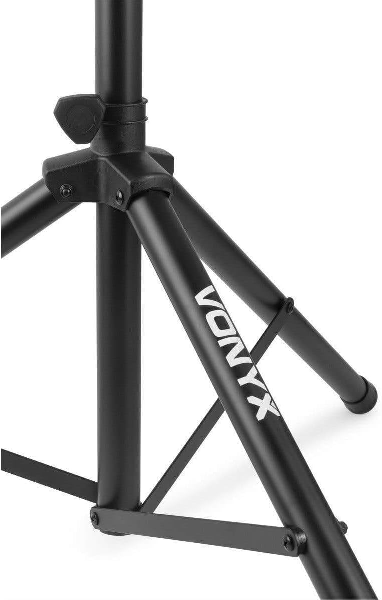 Vonyx Lightweight Height Adjustable Black Speaker Stand DJ Disco Party