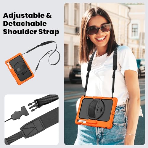 Funda para Samsung Galaxy Tab S10 FE+ con protector de pantalla anticaídas 6