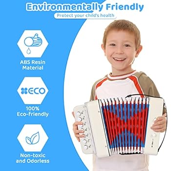 Accordu00e9on Pour Enfants,17 Touches 8 Basses Accordeon Enfant