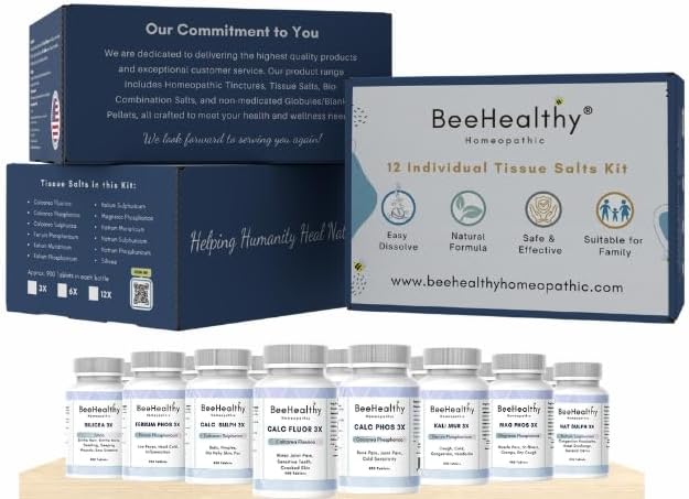 Dr. Schuessler Homeopathic Tissue/Cell Salts Bundle 3X, Full Size Product 900 Tablets Each x 12, All 12 Cell Salts