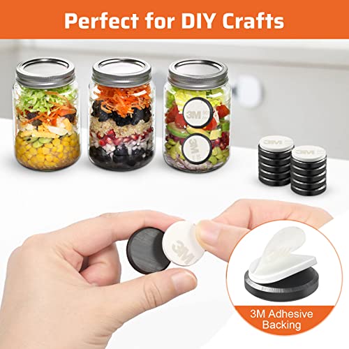 Anpro Round Magnets for Crafts - Strong Ceramic Magnets with Adhesive Backing -1 Inch (25mm) Ceramic Disc Magnets for Refrigerator Button DIY Cup Tiny Magnet Craft Hobbies,School Crafts,24 Pack