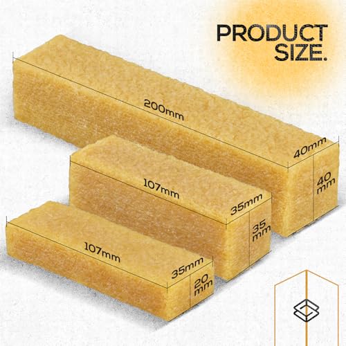 Cleaning Eraser Stick 20 x 35 x 107 mm Natural Rubber Eraser for Cleaning Sanding Belts Sanding Discs, yellow, 20x35x107mm - Image 2