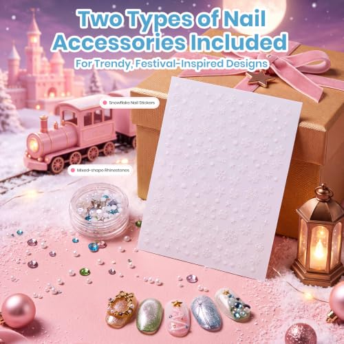 Image of Beetles Christmas Gel Nail Polish Set, Red Green Blue Cat Eye Gel Polish