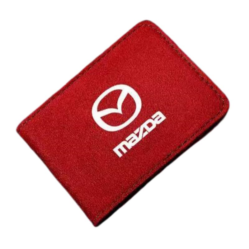 Leather Driver's License Holder for Mazda 3/Axela Hatchback 2018 2019 2020 2021, Slim, Window Protection, Car Accessories, Car Card Holder Wallet, Credit Card Holder,Red