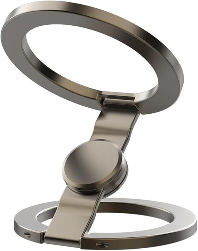 Dual-Sided Magnetic Phone Grip for MagSafe Ring Stand Holder Kickstand Compatible with MagSafe Magnets Accessories for iPhone 17 16 15 14 13 12 Pro Max Air Plus - Black