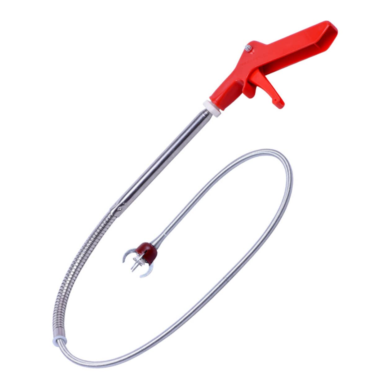 PRETYZOOM Serpiente De Inodoro De 130 Cm Garra De Cuatro Puntas Para Desatascar Tuberías, Herramienta De Limpieza Doméstica Para Eliminar Obstrucciones Baños y Desagües