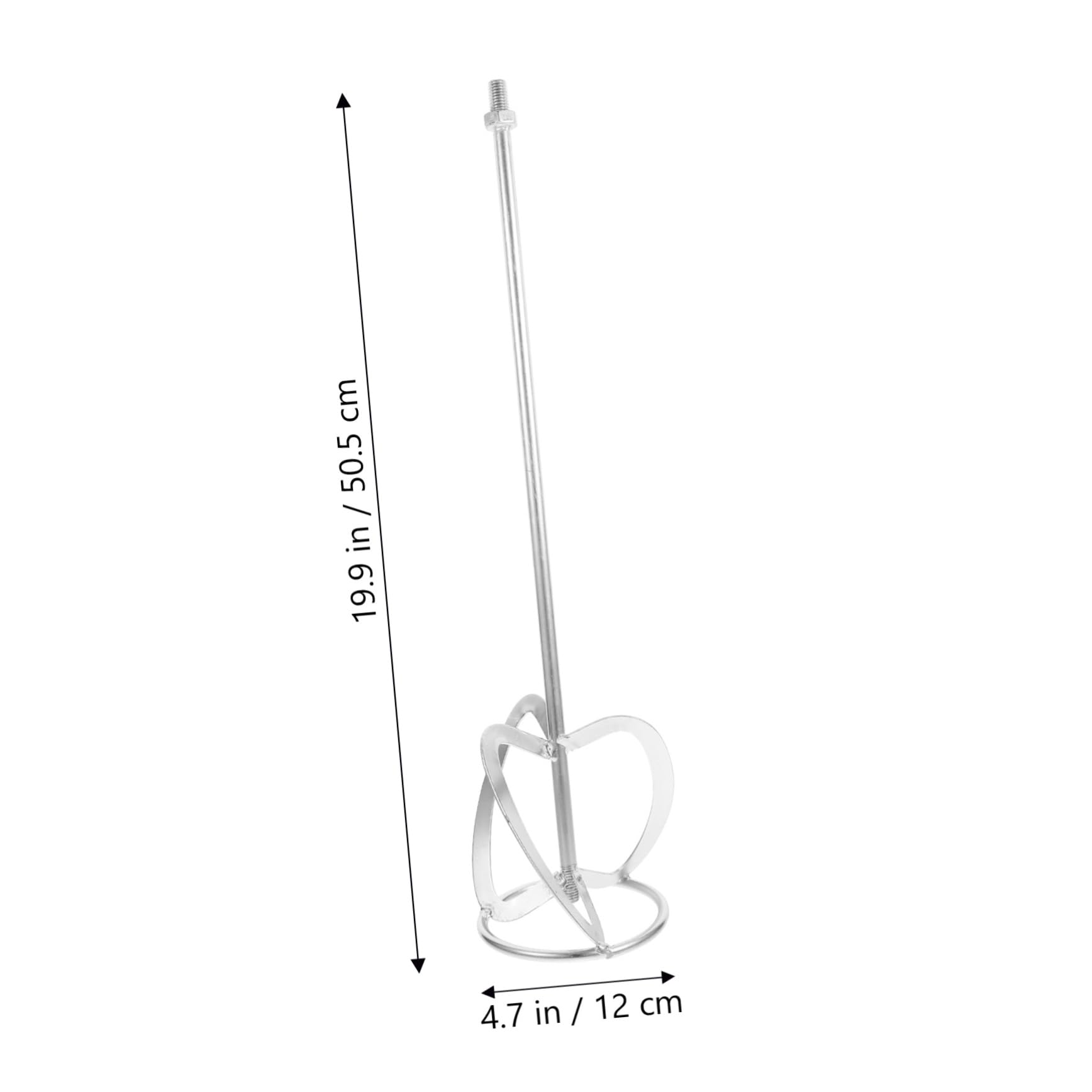 Verzinkter Stahl Farbmischpaddel mit Metrischem Gewinde 52x11,3 Cm
