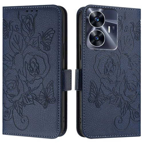 Coque OPPO Realme C55 anti-rayures étui portefeuille fin avec porte-cartes intégré