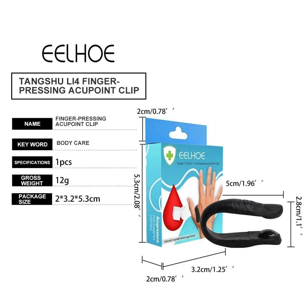 G.FIDEL Sugar Control LI4 Acupressure Point Clip Supporting Acupressure Relaxation Tension Relief and Headache Relief Hand Clip Migraine Pressure Point Clip,(BuyOneGetOnefree) 3