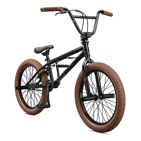 Mongoose Legion L20 Kids Freestyle BMX Bike, Intermediate Rider, Boys and Girls Bikes, 20-Inch Wheels with 4 Axle Pegs, Hi-Ten Steel Frame, Micro Drive 25x9T BMX Gearing, Black Cover