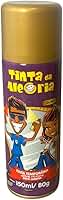 Tinta de Cabelo Temporária Spray Colorido – Sai com Água, Ideal para Carnaval, Festas e Fantasias – Uso Infantil e Adulto, Fácil Aplicação e Remoção (Ouro)
