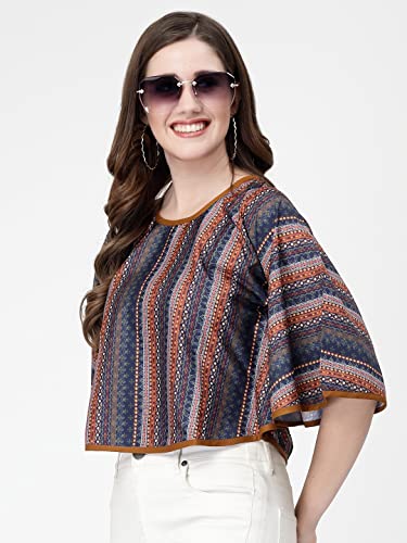 Image of I ENTERPRISE Women's Regular Fit Shirt (MAPT003S Multicolor2 Small)