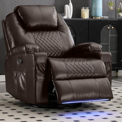 WISHDEER Power Swivel Rocker Recliner Chair for Adults - Rocking