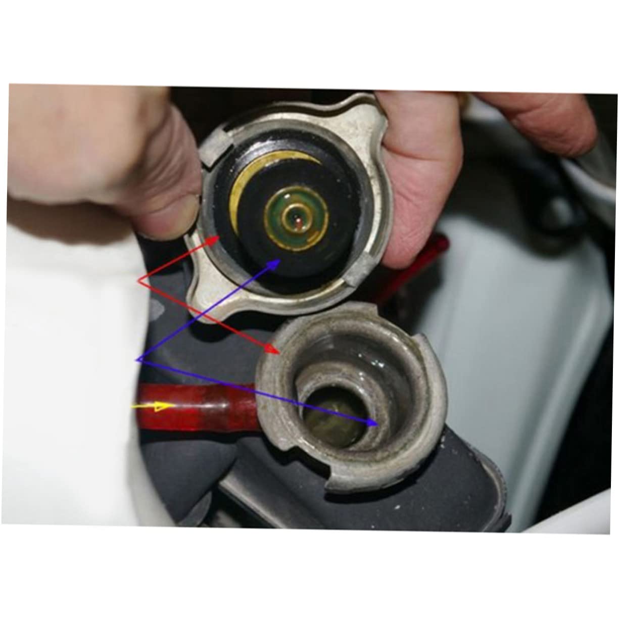 ibasenice 3 Cubiertas Para Radiador De Coche Con Indicador De Temperatura Y Tapa Para Tanque De Agua De 1 3 Bar