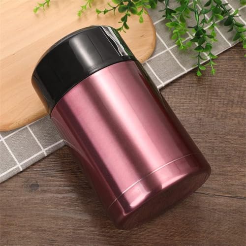 YOROXRG 真空断熱 フードポット スープジャー 800ml大容量 ステンレス 保温 保冷 ランチジャー 日用品 弁当 水筒 お弁当箱 生活用品 インテリア 雑貨 キッチン 食器 お弁当グッズ (赤)