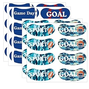 Eye Black Stickers for Sports,Eye Strips Sports Eye Stickers- Customizable Eye Strips Baseball Football Softball Face Eyeblack Stickers for Sport Game Day Themed Birthday Party Supplies 80 Pairs