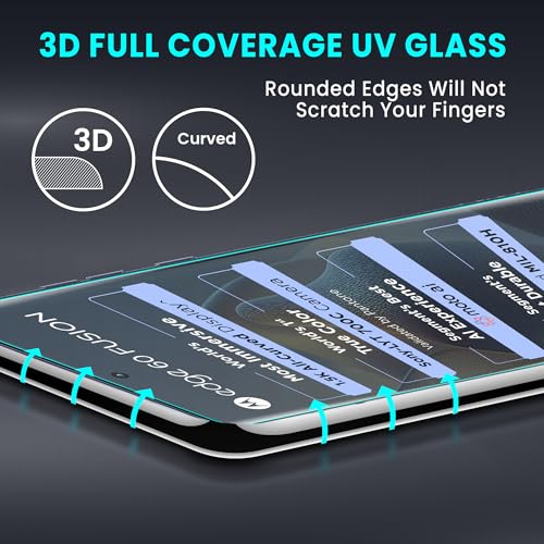 Image of FIRST MART Military-Grade UV Tempered Glass For Motorola Edge 60 Fusion 5G (6.7 Inch) With Easy Installation Kit | Edge-To-Edge Protector Coverage | Crystal Clear, Pack of 2